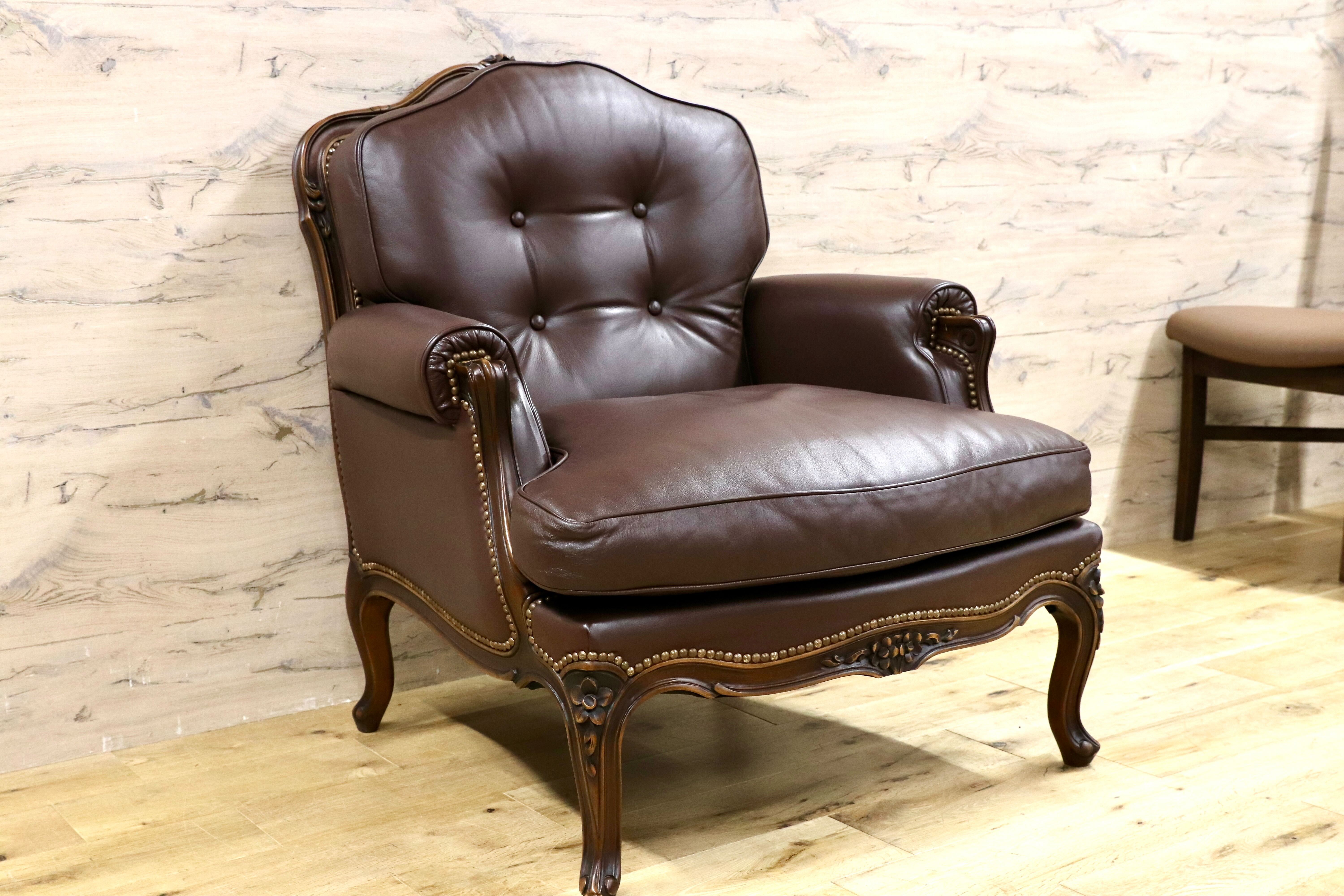 GMHH381A○domani / ドマーニ ルイXV カリモク最高峰 1人掛けソファ