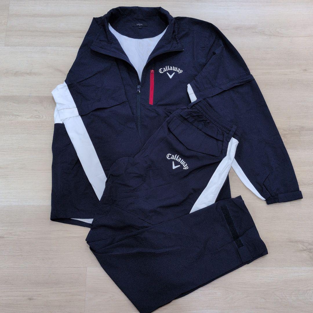Callaway レインウェア Lサイズ ネイビー ストレッチ セットアップレインウェア(レインウェア)|Callaway Golf