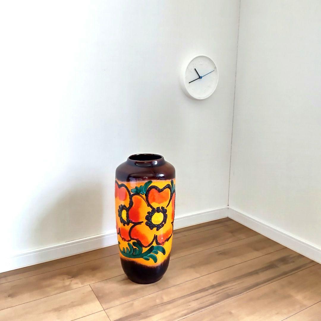 大型花器　西ドイツ製　ファットラバ　W.GERMANY　フラワーベース　訳あり 西ドイツヴィンテージ ファットラヴァ フラワーベース 花瓶/W.Germany