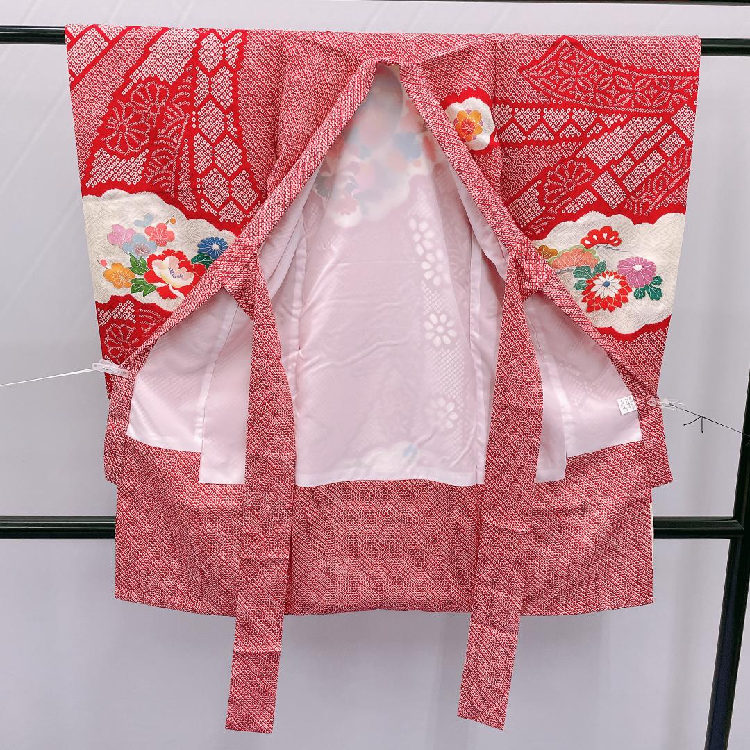 Y☆3965☆ 子供着物 襦袢付き 一つ身 女の子 七五三 3才 絞り染め